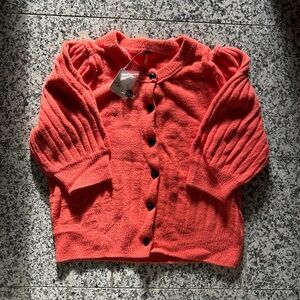 FP Coral Short Sleeve Cardigan Size Small NWT